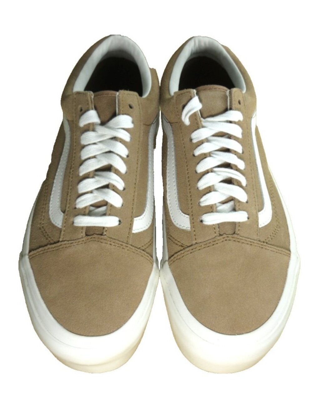 Vans Women's Old Skool Stackform Suede Burro True White Platform Shoes Sizes NIB - Picture 2 of 7